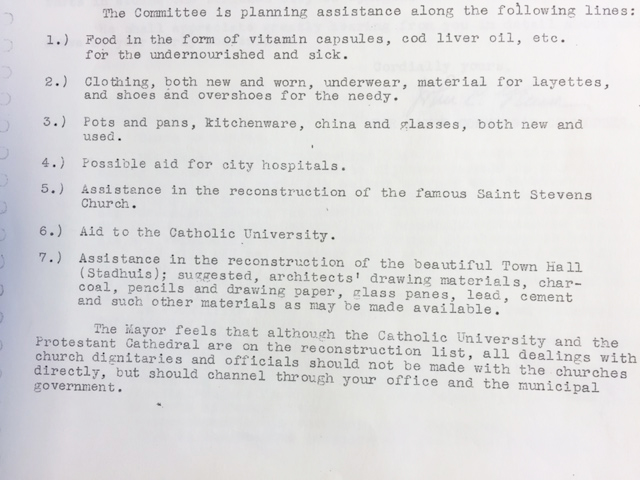 Aid Campaign preparations in Albany 1946.